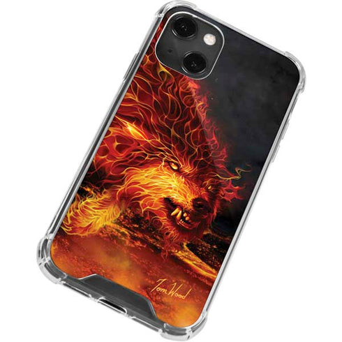Tom Wood Fire Stalker Wolf iPhone 13 Mini Clear Case