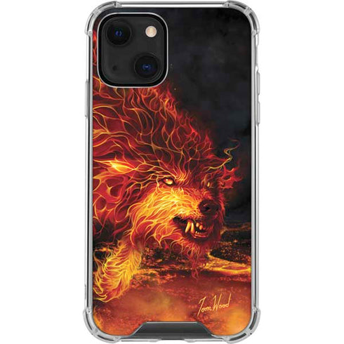 Tom Wood Fire Stalker Wolf iPhone 14 Plus Clear Case