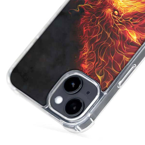 Fire Stalker Wolf by Tom Wood iPhone 15 Plus MagSafe Case