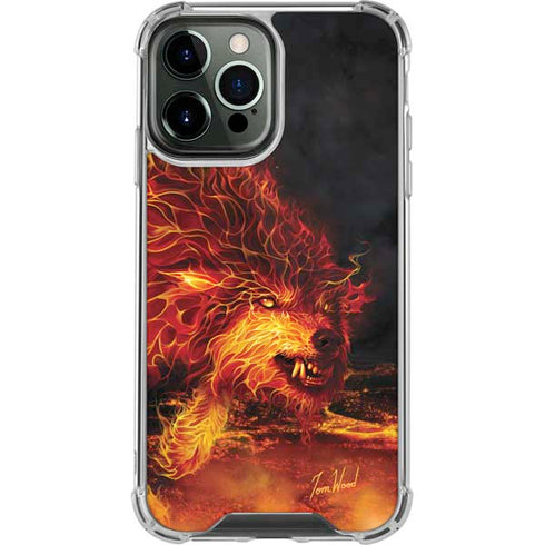 Tom Wood Fire Stalker Wolf iPhone 14 Pro Max Clear Case