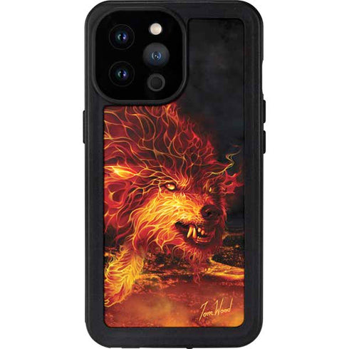Tom Wood Fire Stalker Wolf iPhone 14 Pro Max Waterproof Case