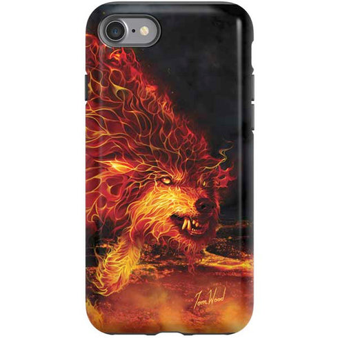 Tom Wood Fire Stalker Wolf iPhone SE (2nd & 3rd Gen) Pro Case