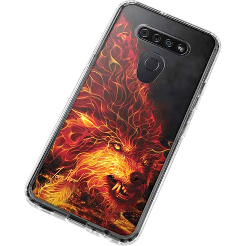Fire Stalker Wolf by Tom Wood LG K51/Q51 Clear Case