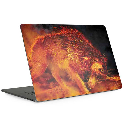 Tom Wood Fire Stalker Wolf Apple MacBook Pro 15-inch Skin