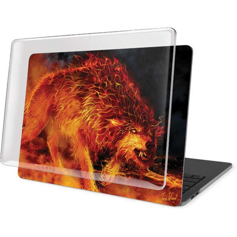 Tom Wood Fire Stalker Wolf MacBook Pro 15in (2016-19) Case plus Skin