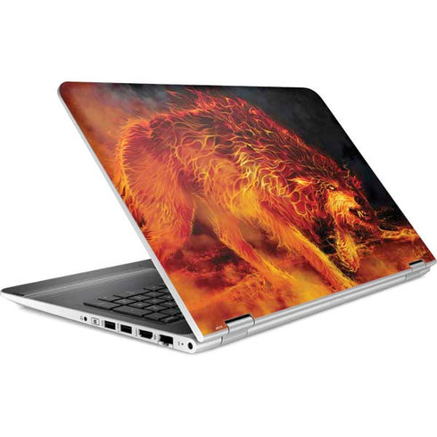 Tom Wood Fire Stalker Wolf HP Pavilion Skin
