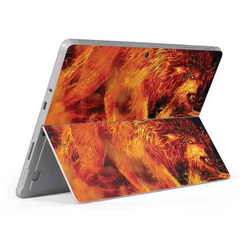 Tom Wood Fire Stalker Wolf Surface Go Skin