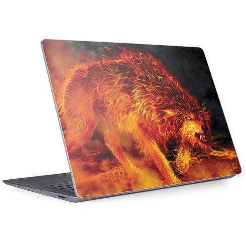 Tom Wood Fire Stalker Wolf Surface Laptop 3 13.5in Skin