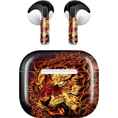 Tom Wood Fire Tiger Apple AirPods (3rd Gen 2021) Skin