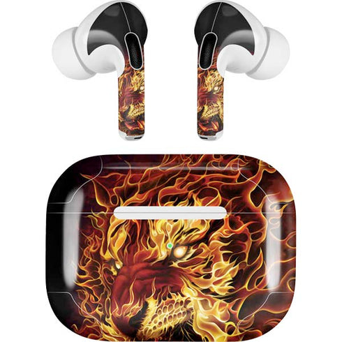 Tom Wood Fire Tiger Apple AirPods Pro Skin