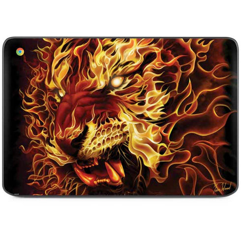 Fire Tiger by Tom Wood HP Chromebook Skin