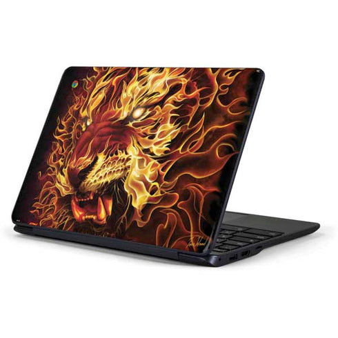 Tom Wood Fire Tiger Samsung Chromebook Skin