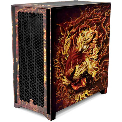 Tom Wood Fire Tiger Corsair 4000D Tempered Glass Mid-Tower ATX Case Skin