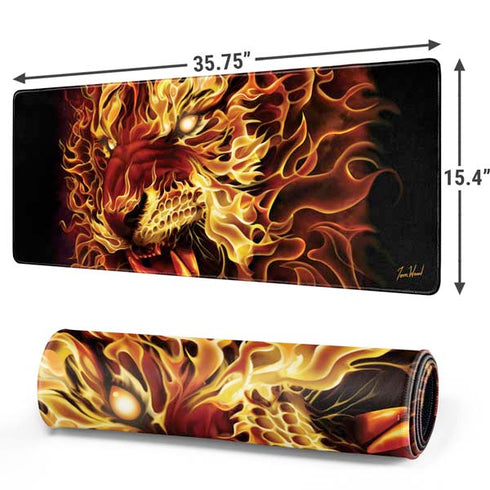 Fire Tiger by Tom Wood Gaming Mouse Pad