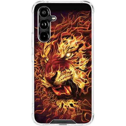 Fire Tiger by Tom Wood Galaxy A54 5G Clear Case