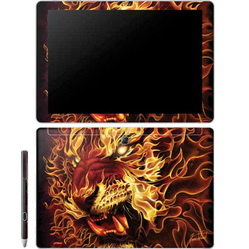 Tom Wood Fire Tiger Galaxy Book 12in Skin