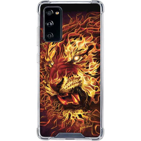 Tom Wood Fire Tiger Galaxy S20 FE Clear Case