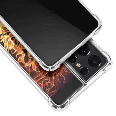 Tom Wood Fire Tiger Galaxy S21 Ultra 5G Clear Case