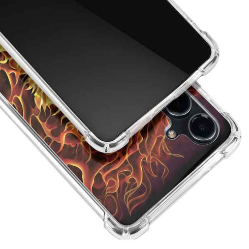 Fire Tiger by Tom Wood Galaxy S23 FE Clear Case