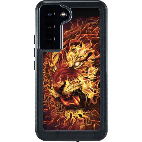 Tom Wood Fire Tiger Galaxy S23 Plus Waterproof Case