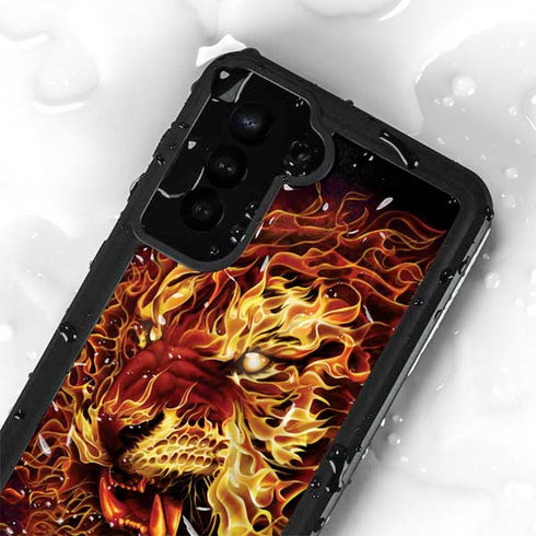 Tom Wood Fire Tiger Galaxy S23 Plus Waterproof Case