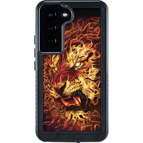 Tom Wood Fire Tiger Galaxy S23 Waterproof Case