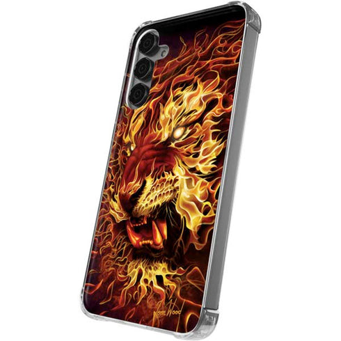 Fire Tiger by Tom Wood Galaxy S24 Plus Clear Case