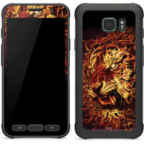 Tom Wood Fire Tiger Galaxy S7 Active Skin