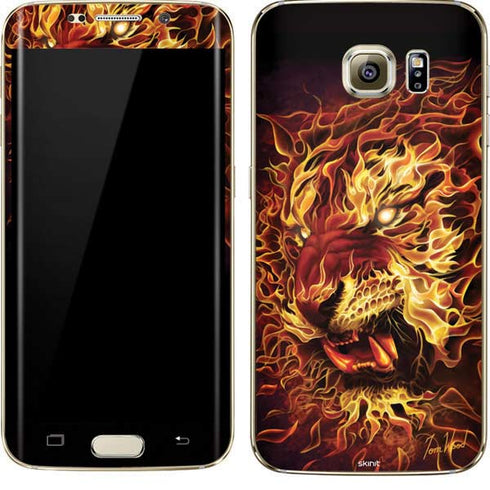 Tom Wood Fire Tiger Galaxy S7 Edge Skin