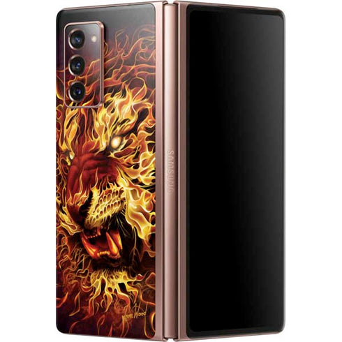 Tom Wood Fire Tiger Galaxy Z Fold2 5G Skin