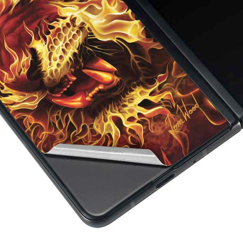 Tom Wood Fire Tiger Galaxy Z Fold4 5G Skin