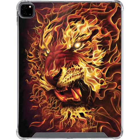 Tom Wood Fire Tiger iPad Pro 12.9in (2020) Clear Case