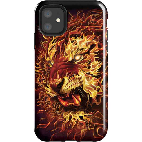 Tom Wood Fire Tiger iPhone 11 Impact Case