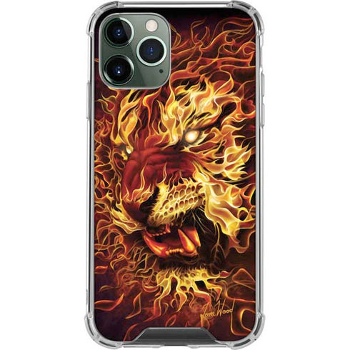 Fire Tiger by Tom Wood iPhone 11 Pro Max Clear Case