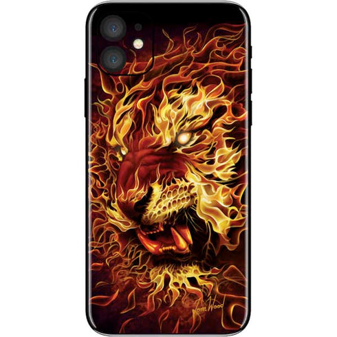 Tom Wood Fire Tiger iPhone 11 Skin