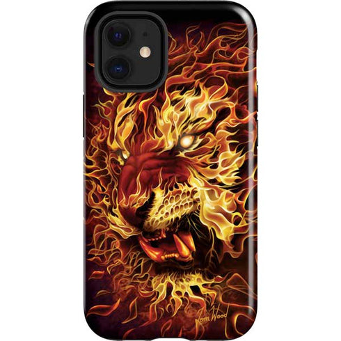 Tom Wood Fire Tiger iPhone 12 Mini Impact Case