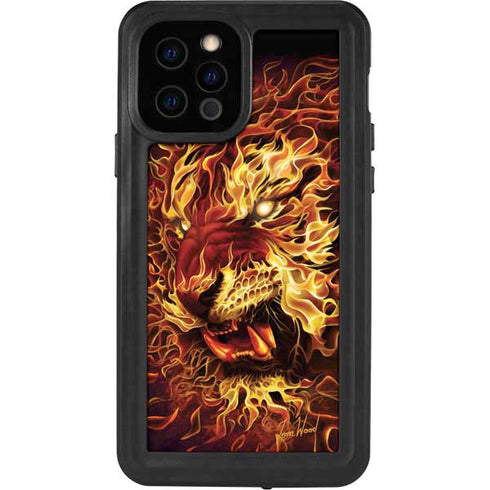Tom Wood Fire Tiger iPhone 12 Pro Waterproof Case