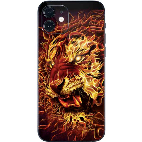 Tom Wood Fire Tiger iPhone 12 Skin