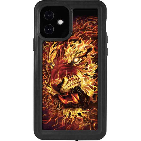 Tom Wood Fire Tiger iPhone 12 Waterproof Case