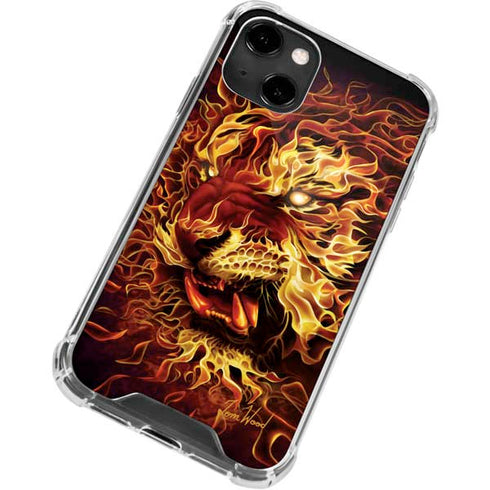 Tom Wood Fire Tiger iPhone 13 Clear Case