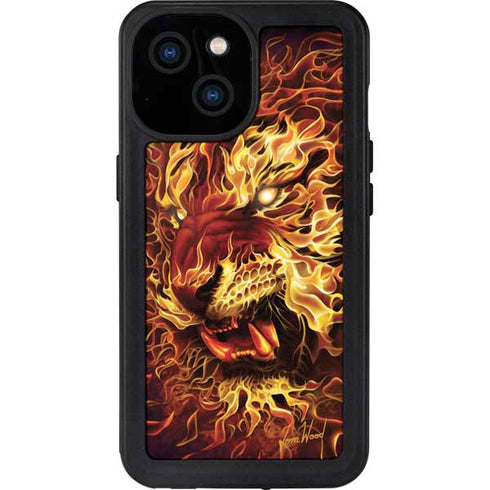 Tom Wood Fire Tiger iPhone 13 Mini Waterproof Case