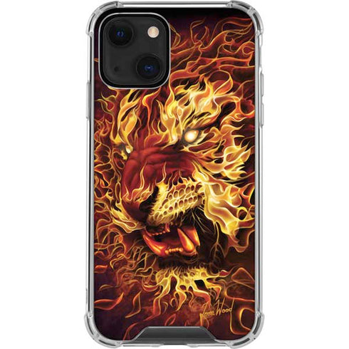 Tom Wood Fire Tiger iPhone 14 Clear Case