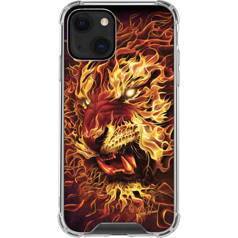 Tom Wood Fire Tiger iPhone 14 Plus Clear Case