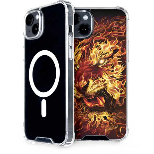 Tom Wood Fire Tiger iPhone 14 Plus MagSafe Case