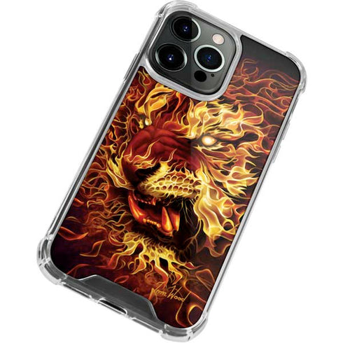 Tom Wood Fire Tiger iPhone 14 Pro Clear Case