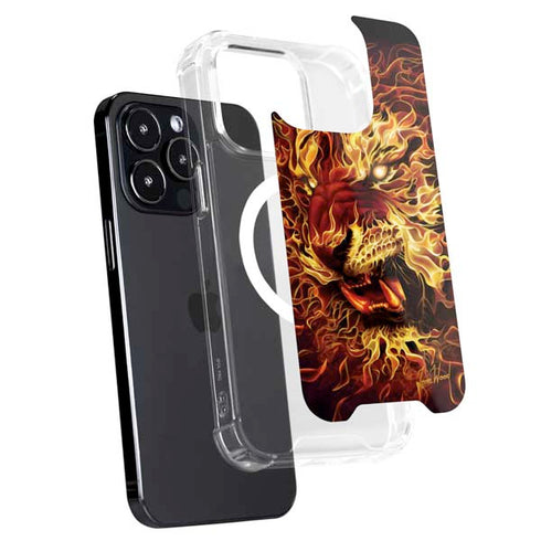 Fire Tiger by Tom Wood iPhone 15 Pro MagSafe Case