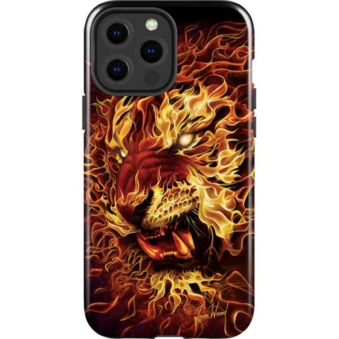 Fire Tiger by Tom Wood iPhone 15 Pro Max Impact Case