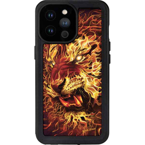 Tom Wood Fire Tiger iPhone 14 Pro Max Waterproof Case