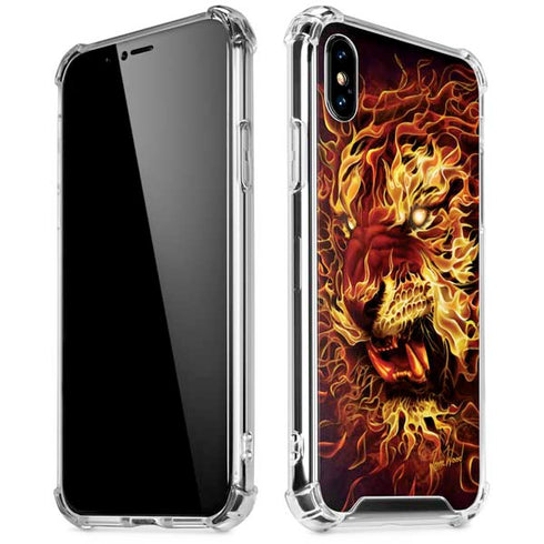 Fire Tiger by Tom Wood iPhone XS Max Clear Case