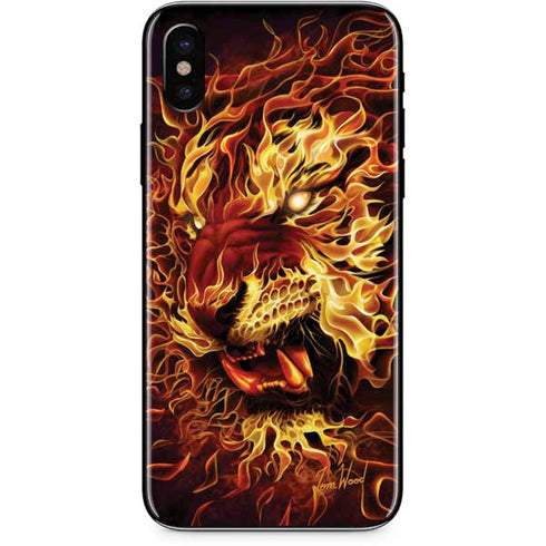 Tom Wood Fire Tiger iPhone XS Skin